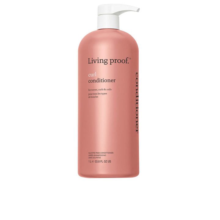 1000 ml bottle of curl conditioner, pump top, creamy formula