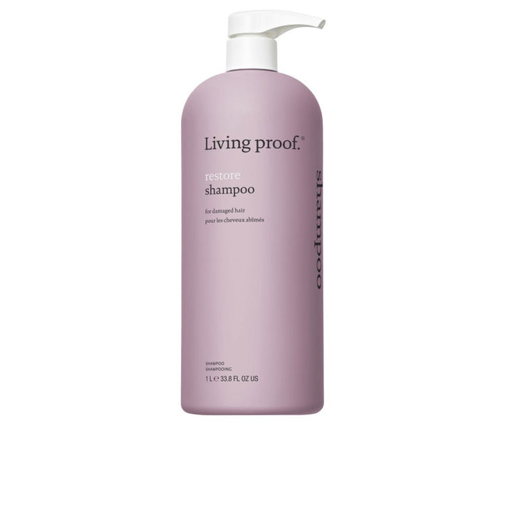 Tall 1000 ml pump bottle of restorative hydrating shampoo for Unisex hair