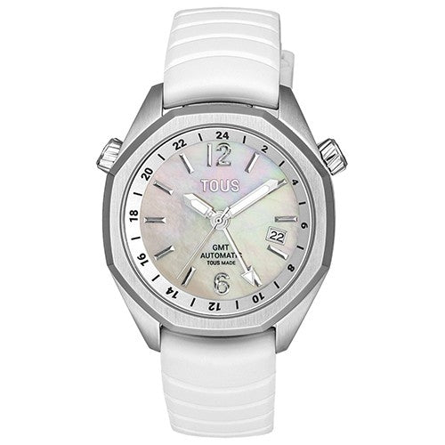 Iridescent Mother of Pearl GMT Automatic Watch