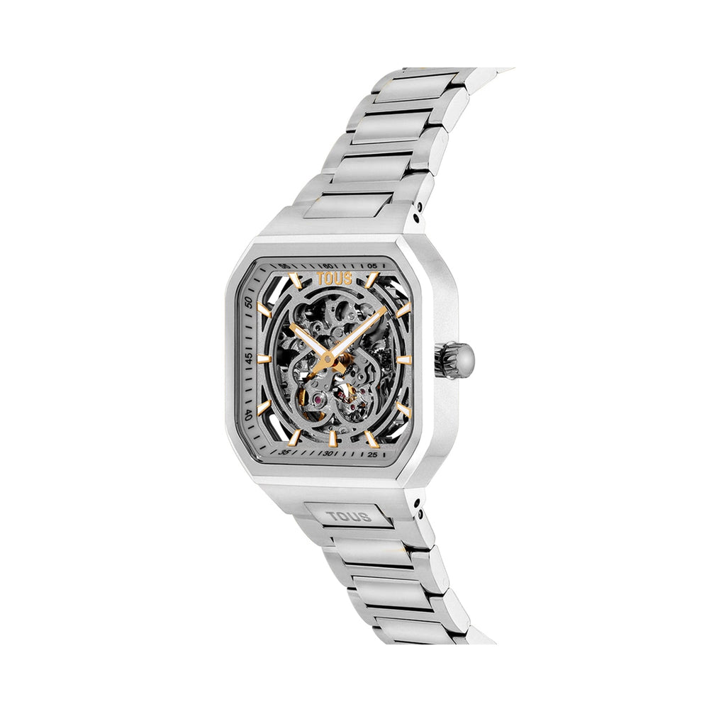 Timeless Precision in Silver and Gold Accents