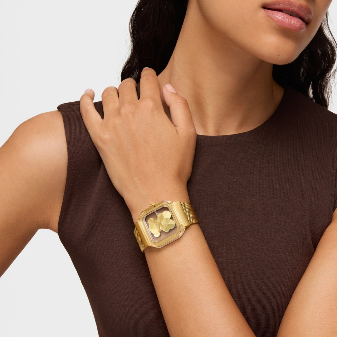 Timeless Gold-Tone Mesh Elegance