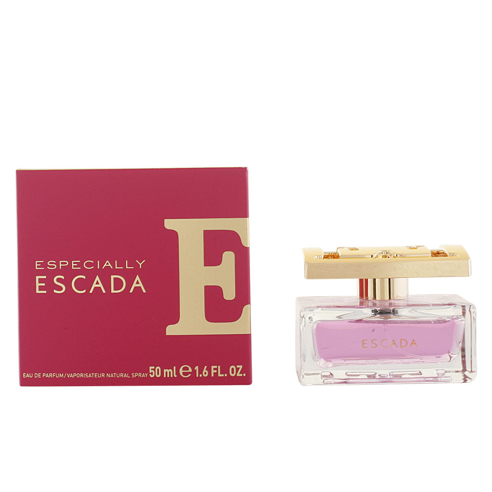 50 ml pink floral eau de parfum in straight glass bottle with gold cap