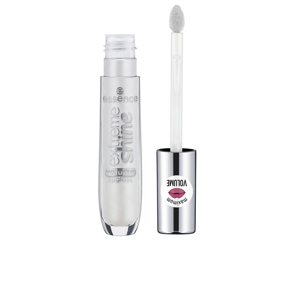 Small 5 ml clear high-shine lip gloss with glossy applicator and recycled-plastic cap