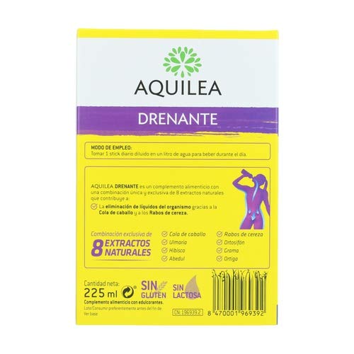 Bottle of Aquilea Draining natural diuretic supplement for fluid retention support