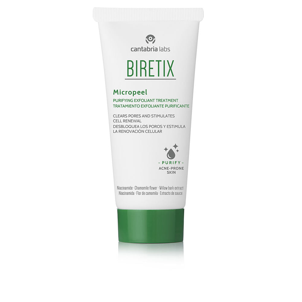 Biretix Micropeel exfoliating gel tube for oily, acne-prone skin