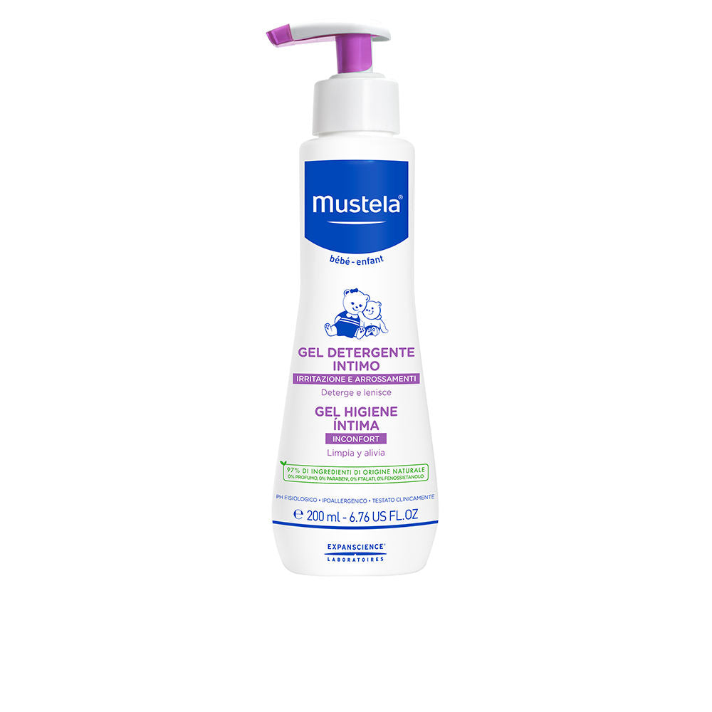 Tube of Mustela gentle intimate hygiene gel for infants, soap-free formula