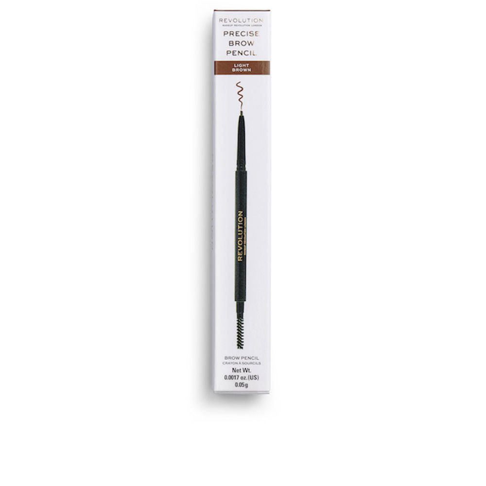 Slim retractable brow pencil with spoolie, light brown shade, 0.05 g