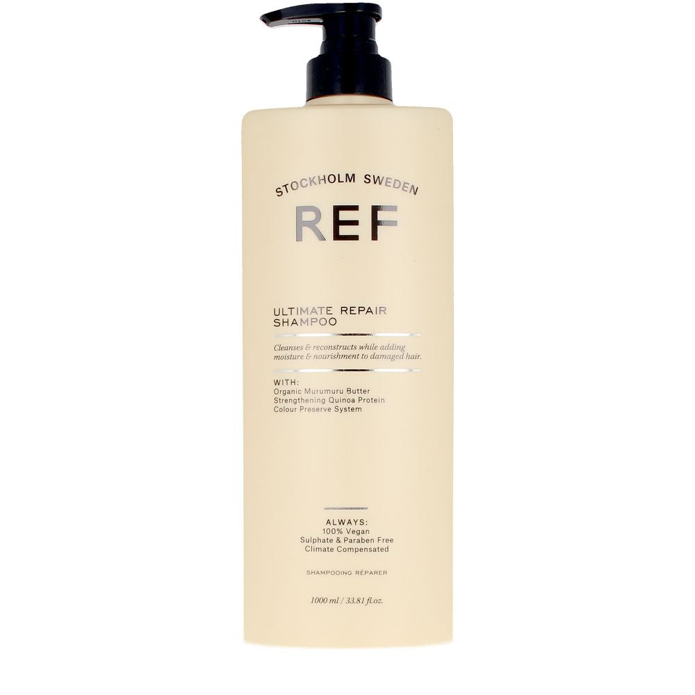 1000 ml bottle of sulphate-free repairing shampoo for dry, damaged hair
