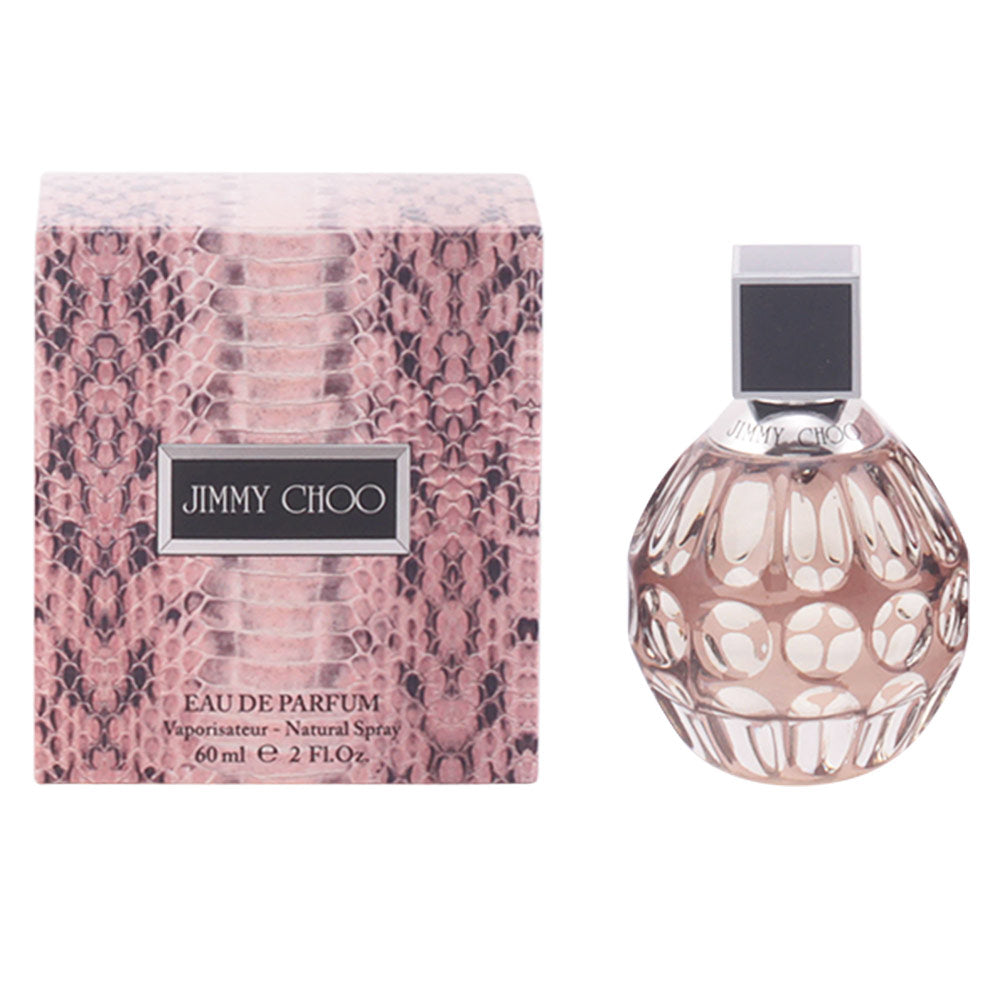 Jimmy Choo rounded soft-pink perfume bottle with subtle glamorous silhouette