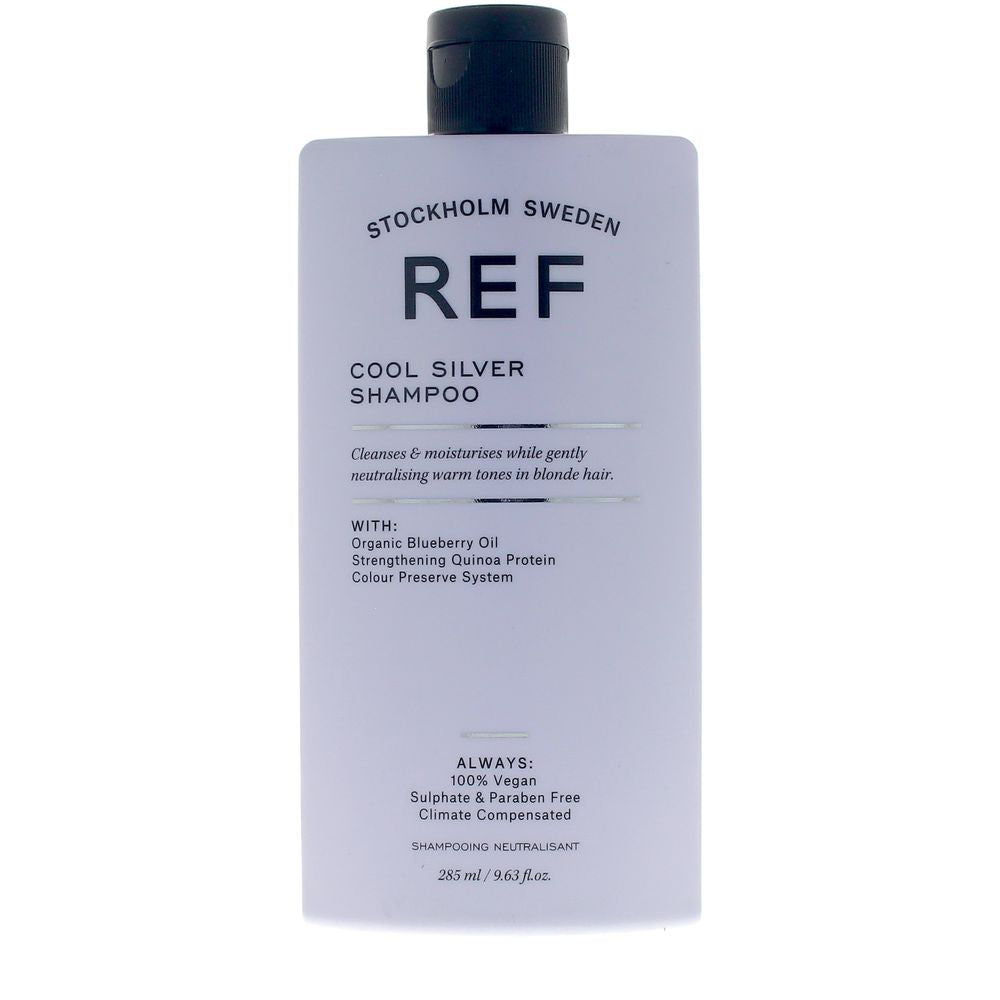 Bottle of violet-blue pigment shampoo for neutralising brassiness, 285 ml