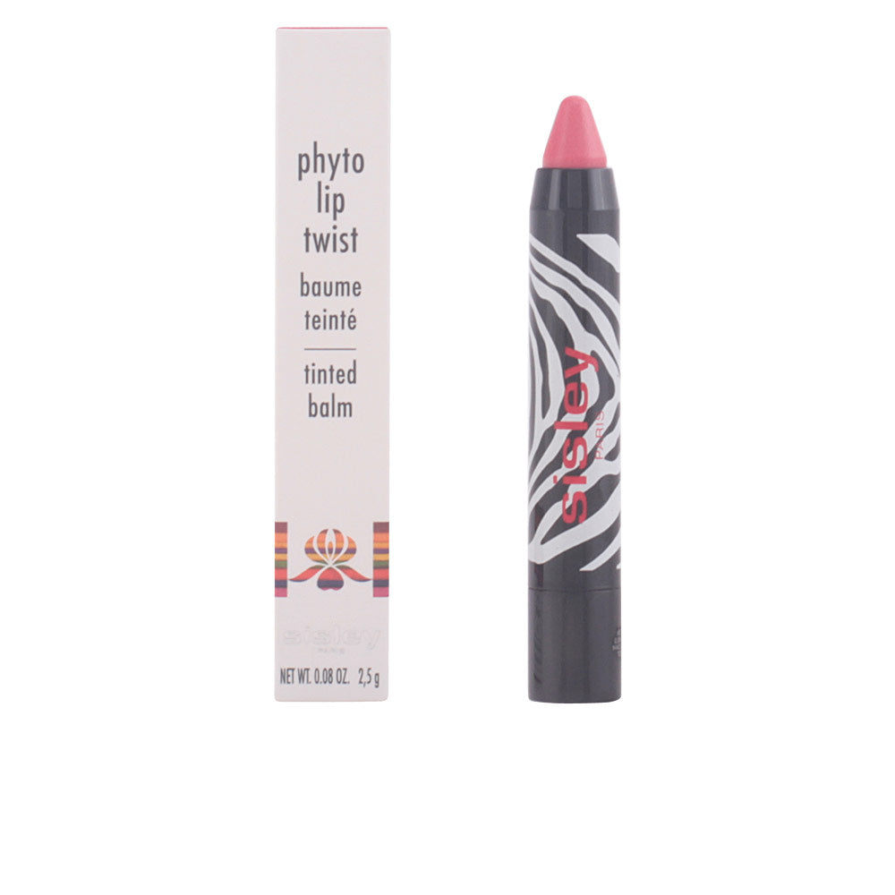 Twist-up pink tinted balm stick, glossy sheer finish, 2.5 g