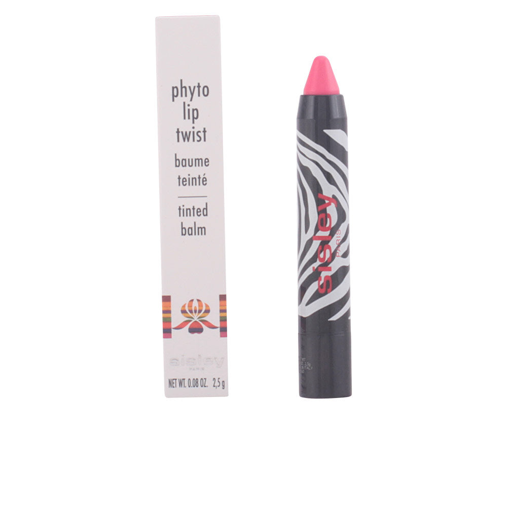 Twist-up pink lip balm stick, glossy sheer finish, 2.5 g, Unisex