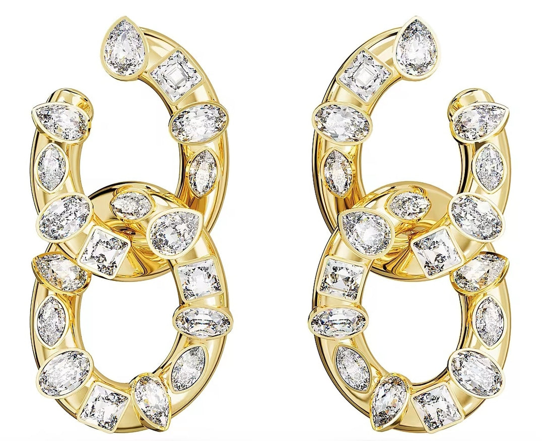 Radiant Gold and Crystal Elegance Earrings
