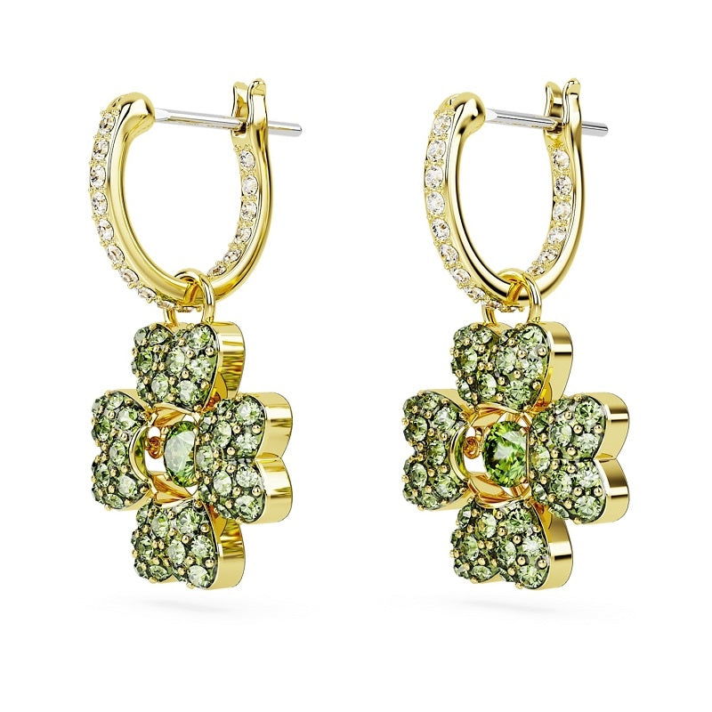 Radiant Green Crystal Dangle Elegance