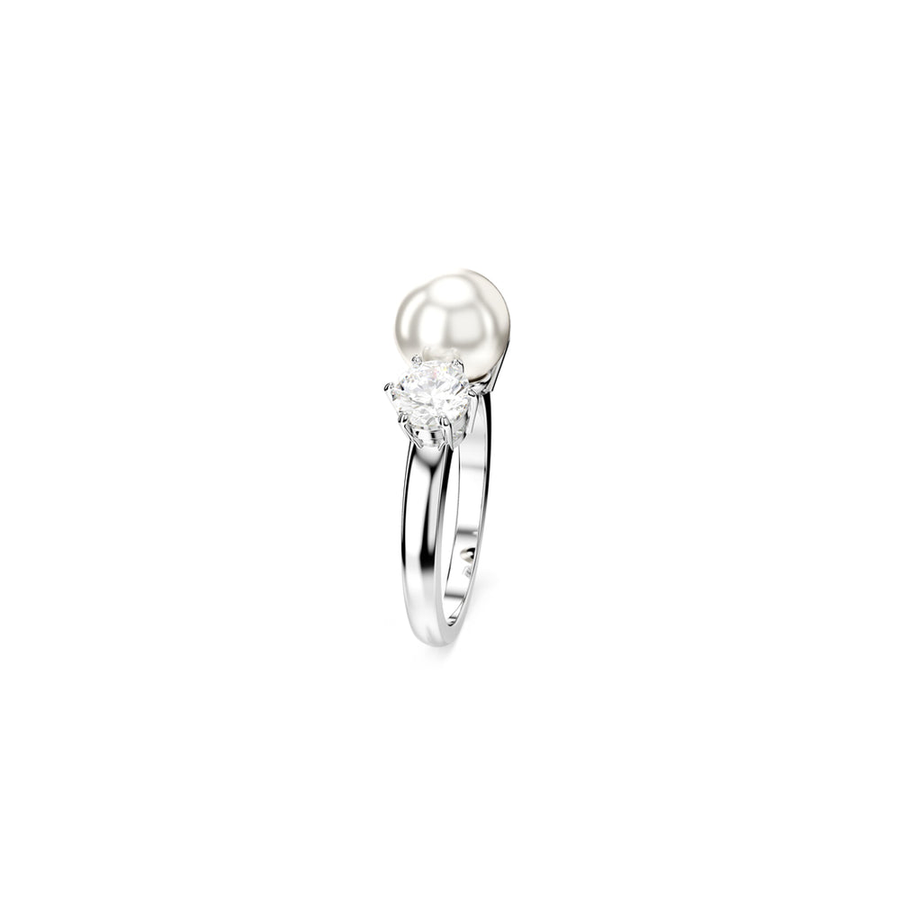 Timeless Pearl and Diamond Elegance Ring