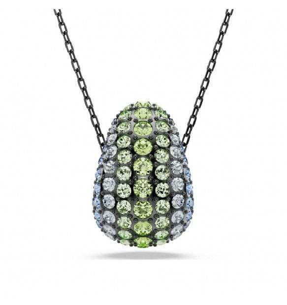 Luminous Green Crystal Pendant Necklace