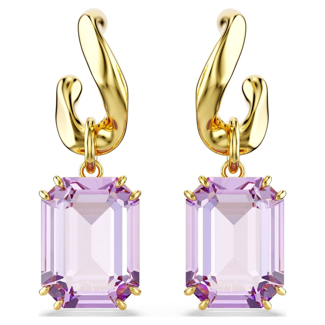 Radiant Amethyst Elegance Drop Earrings