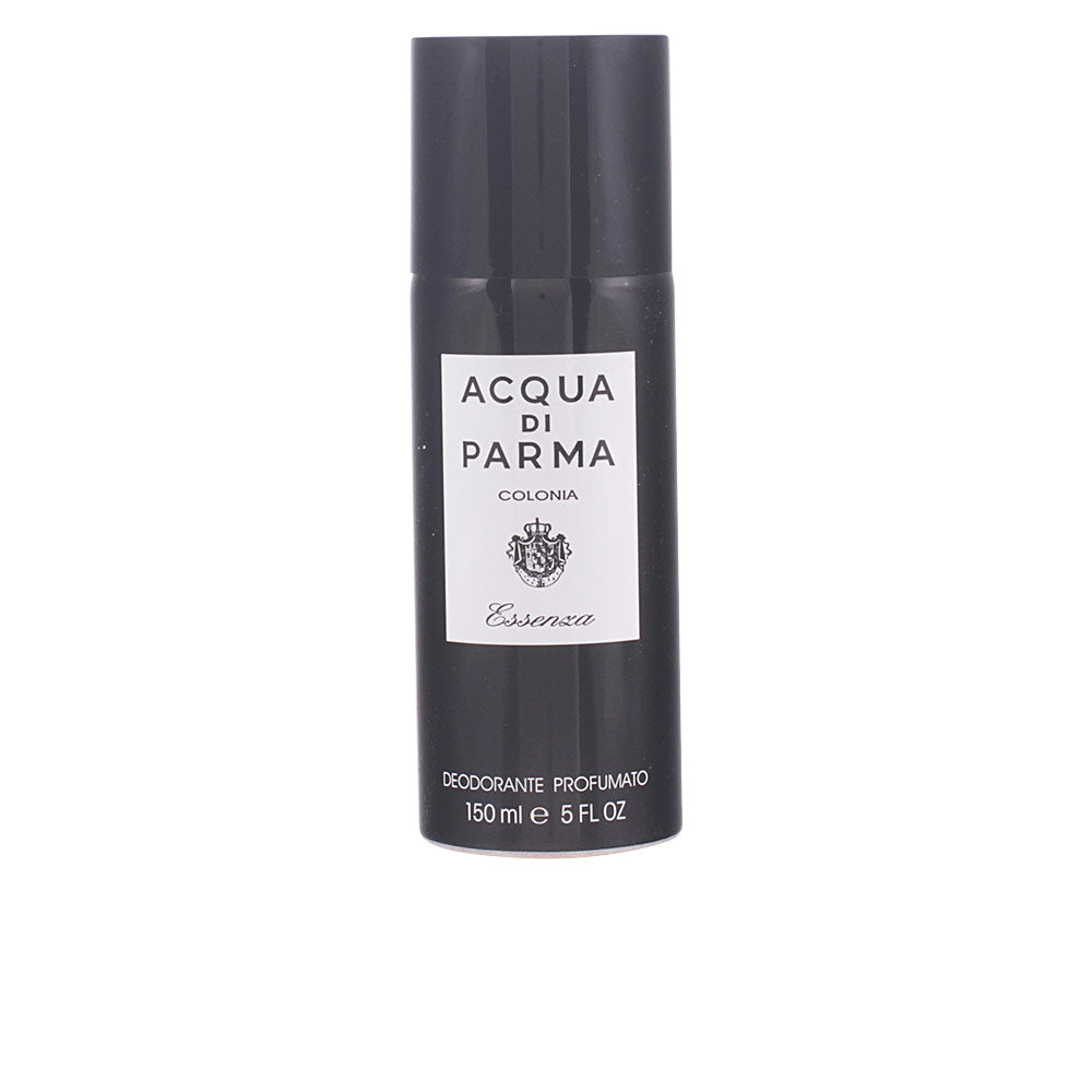 Acqua di Parma Matte black cylindrical deodorant bottle with white label text and black cap, photographed upright