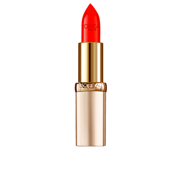 Satin cream lipstick in rich red, 4.2 g stick, satiny sheen