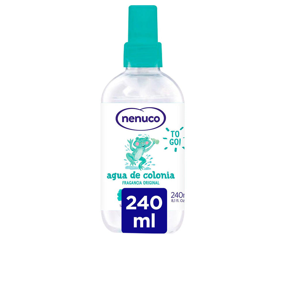 Nenuco baby cologne spray bottle with light, fresh scent for family use