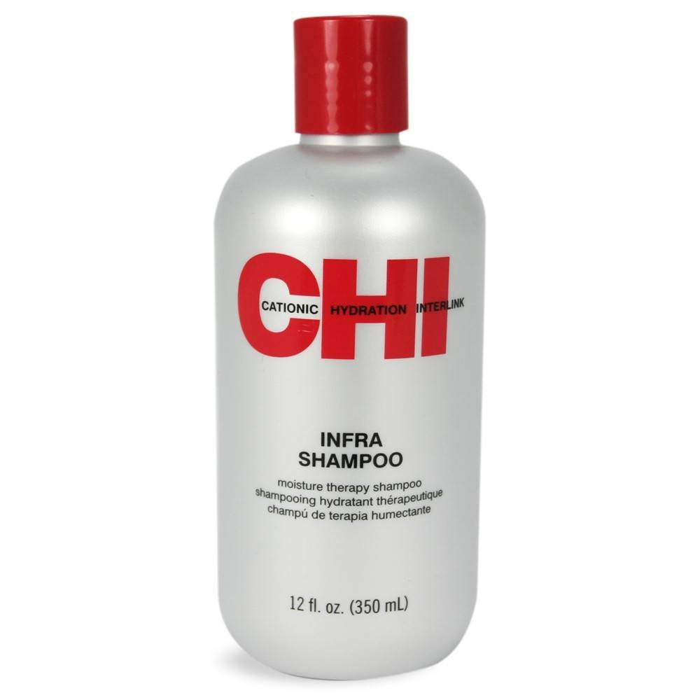 355 ml translucent shampoo bottle, Hydrating Infra label, Unisex hair care