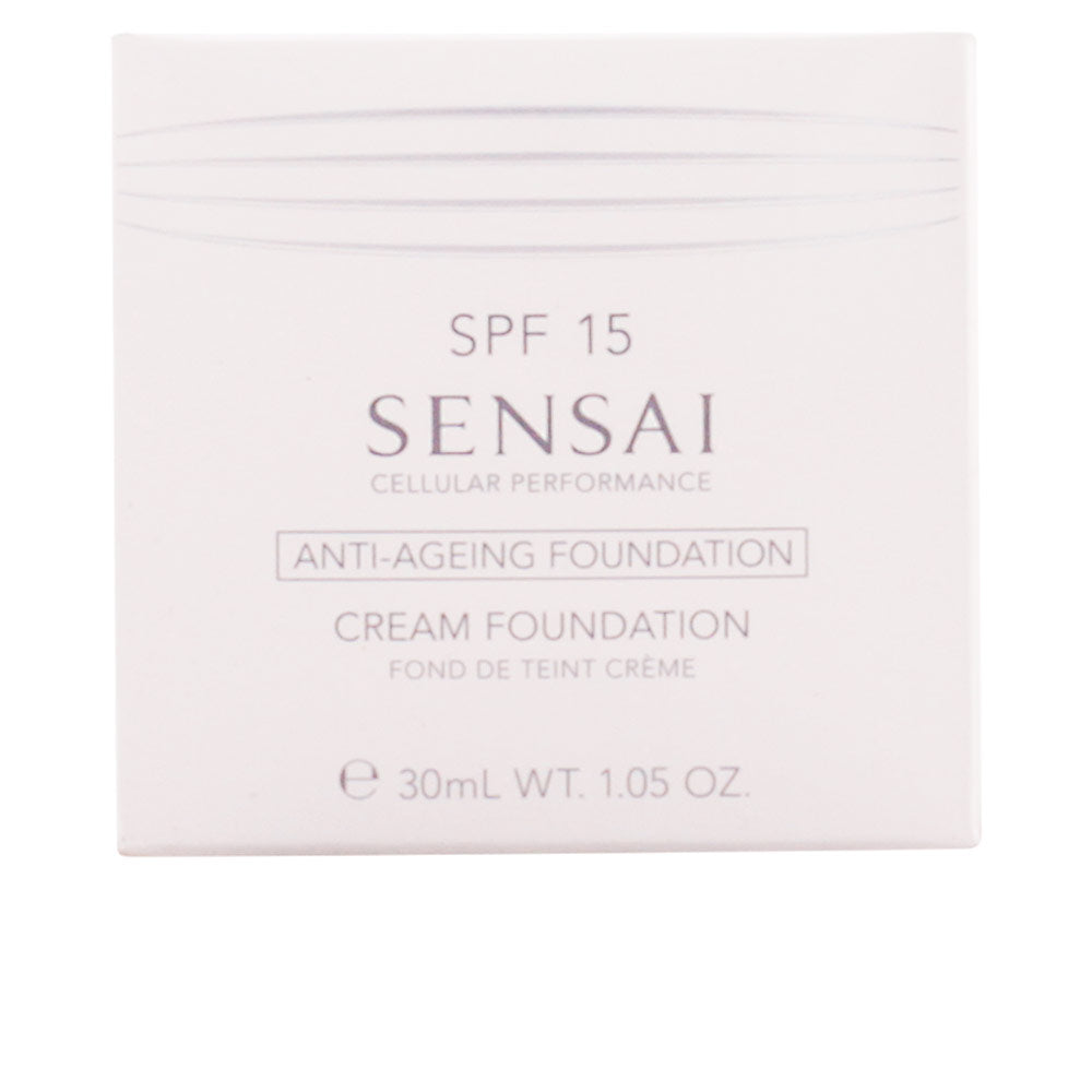 30 ml cream foundation in CF13 Warm Beige, silky textured Unisex formula