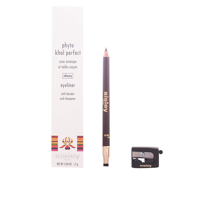 Slim ebony cream eye pencil with metallic finish, 1.2 g, Unisex