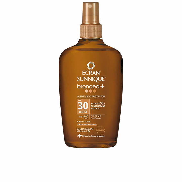 200 ml dry-touch bronzing sun oil spray in recyclable bottle, SPF 30, Unisex