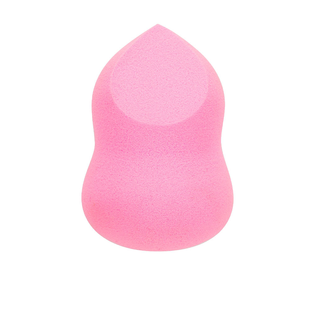 Beter Pink foam teardrop makeup sponge with rounded bottom and flat top edge, refined smooth texture