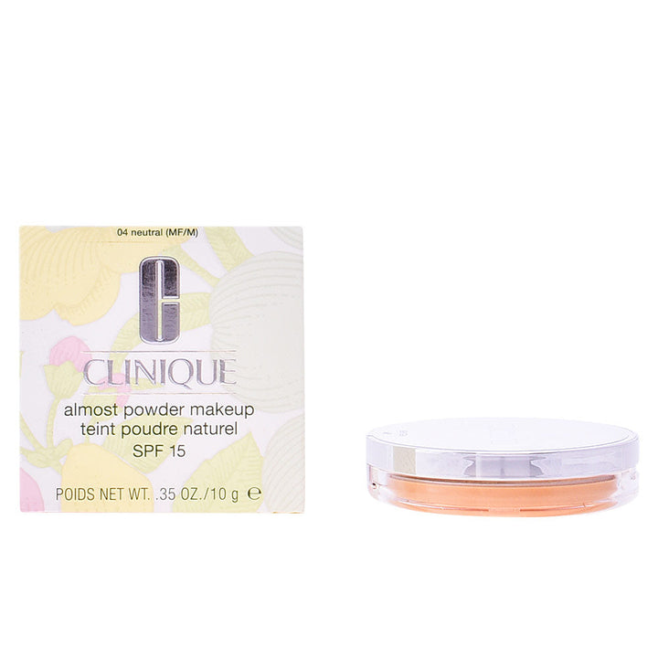 Compact Clinique Almost Powder Makeup with mini brush and neutral powder shade