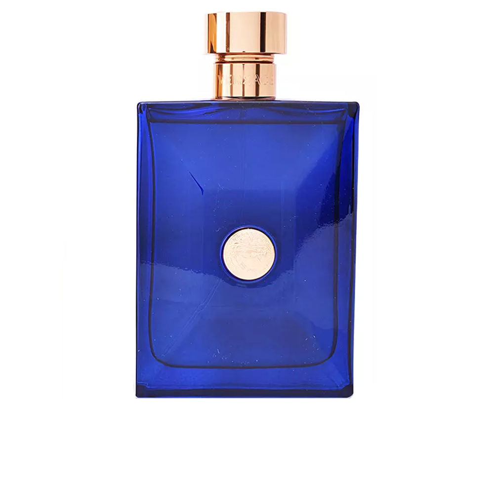 Deep blue glass bottle of aromatic fougère eau de toilette, 200 ml