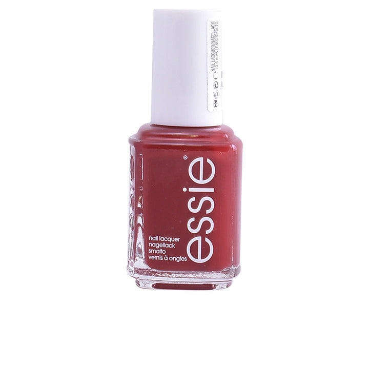 Bottle of classic red cream nail lacquer, 13.5 ml, rounded brush cap