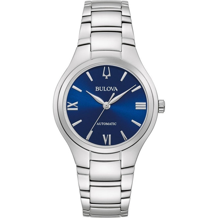 Bulova Silver & Blue Automatic Watch