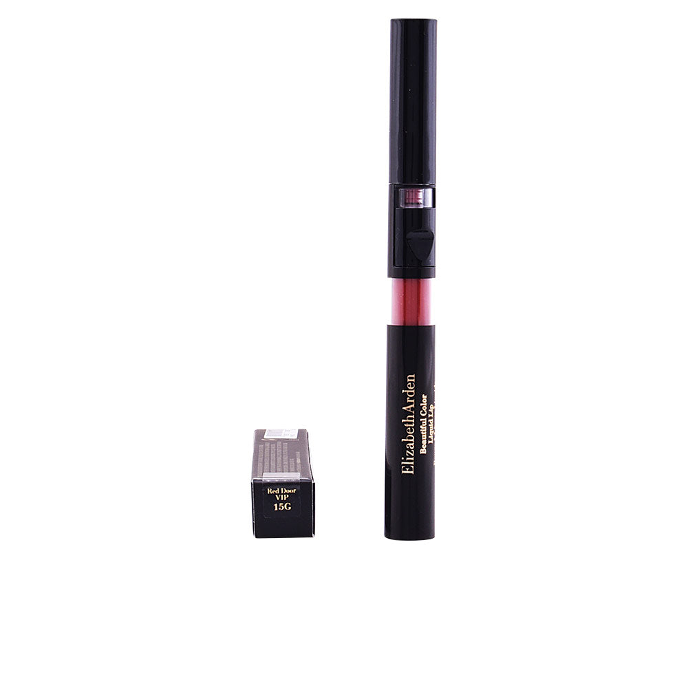 Satin red liquid lipstick in slim tube, 2.4 ml, Unisex shade 15G-Red Door VIP