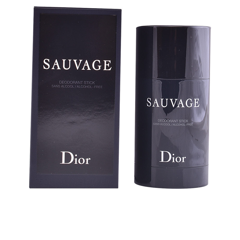 Dior Black glossy plastic deodorant stick and rectangular box with white text branding, minimalist design, photographed flat