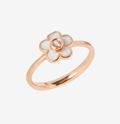 Dodo Enamel and Diamond Gold Ring