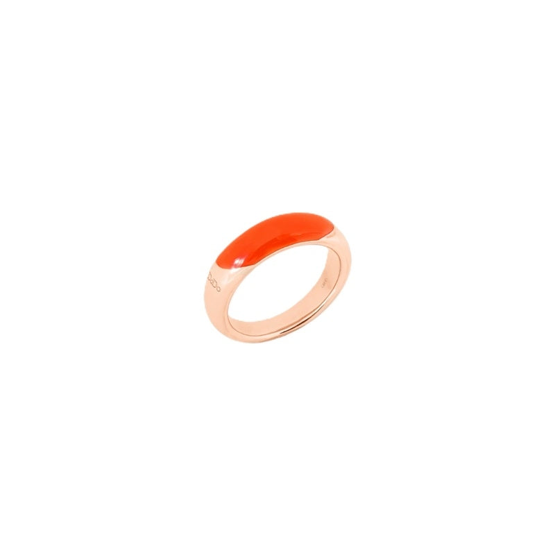 Dodo Modern Gold and Orange Enamel Ring