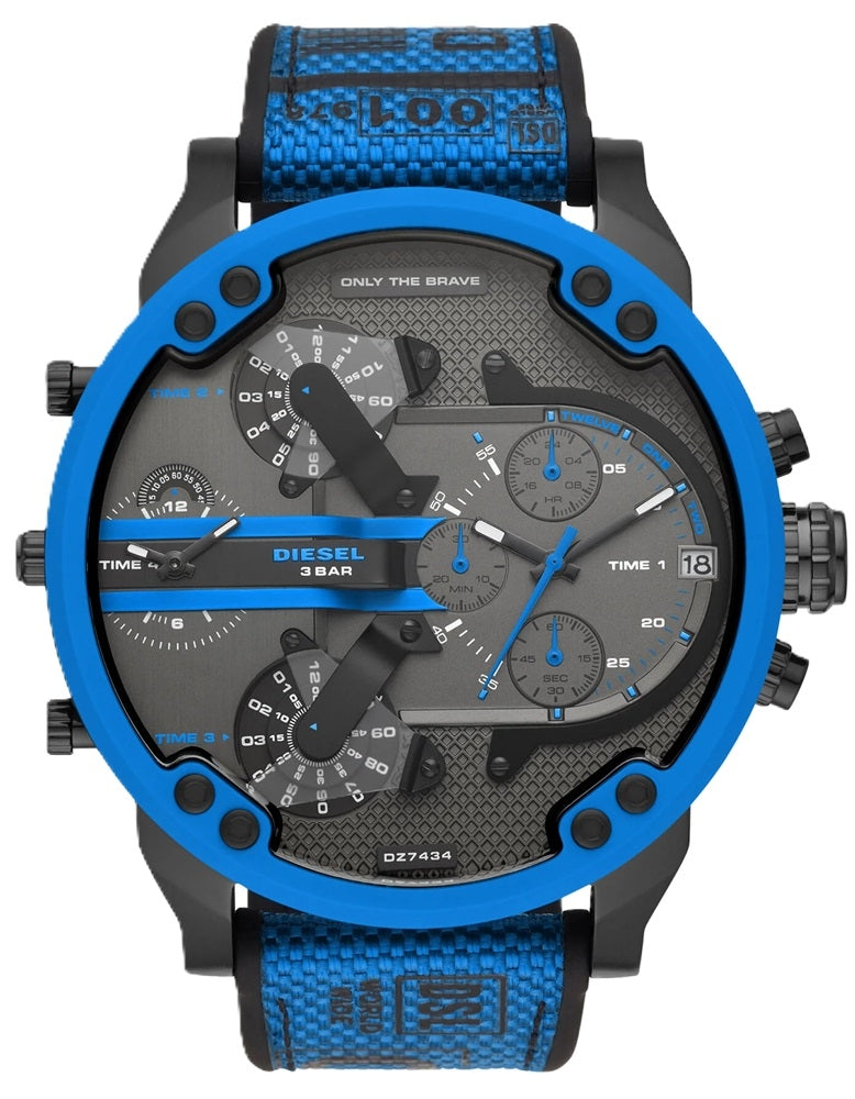 Diesel Chronograph Watch in Blue & Black