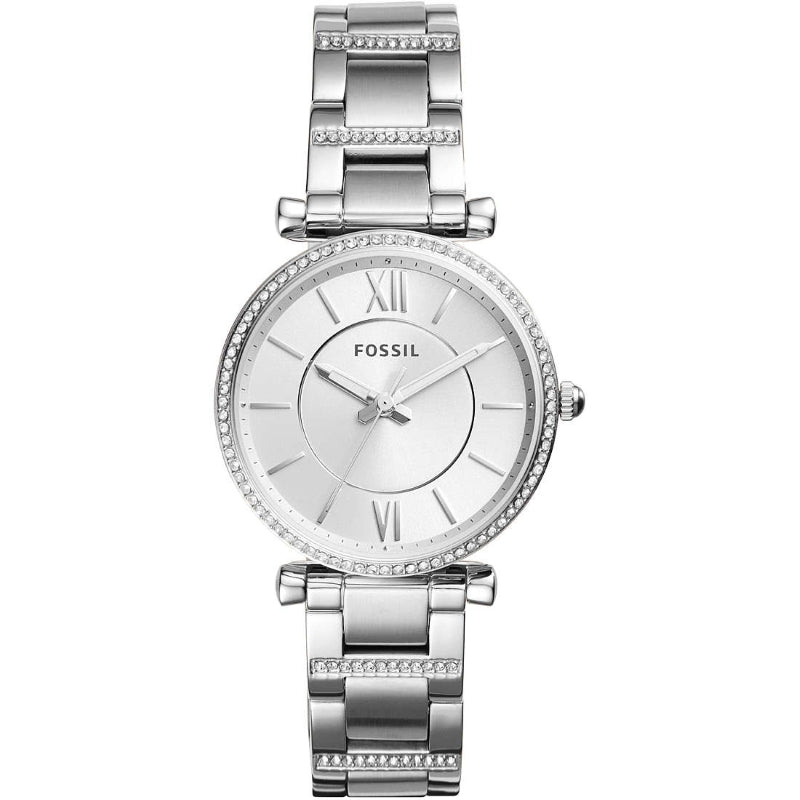 Fossil Silver Crystal Analog Watch