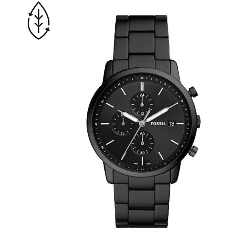Fossil Black Stainless Steel Chronograph Watch