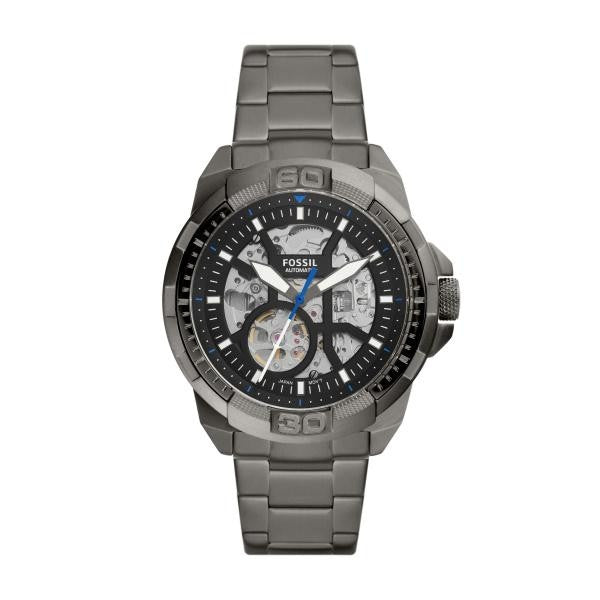 Fossil Gunmetal Skeleton Automatic Watch
