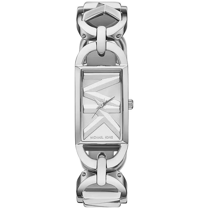 Michael Kors Silver Rectangular Chain-Link Watch