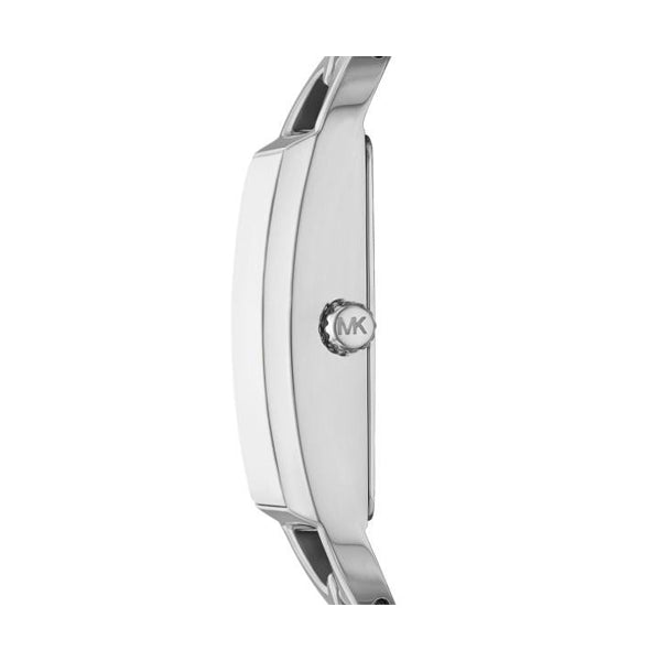Michael Kors Silver Rectangular Chain-Link Watch