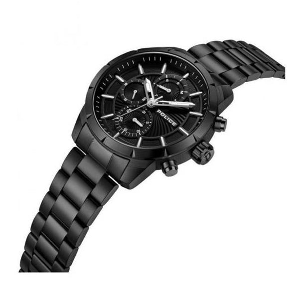 Police Chronograph Watch in Black Steel