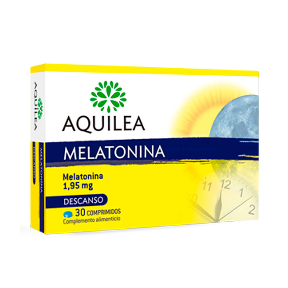 White tablet bottle labelled melatonin 1.95 mg, 60 tablets, gluten‑free