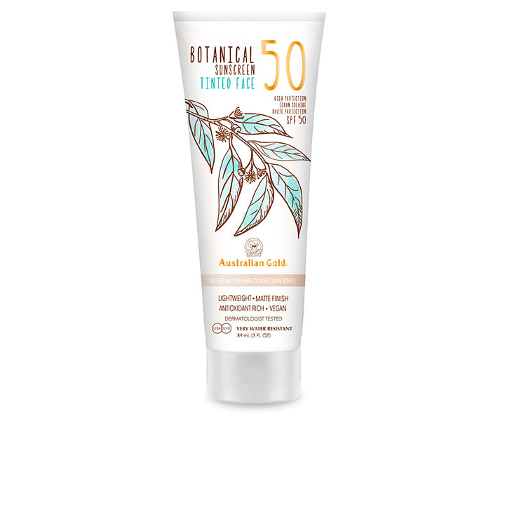 Tube of tinted mineral BB lotion SPF 50 in medium‑tan shade, 88 ml