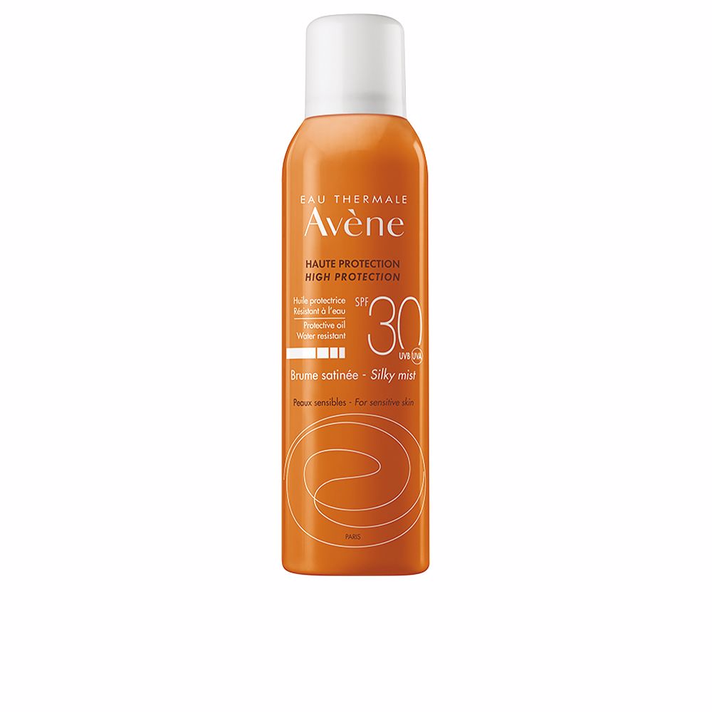 Avène SPF 30 sun protection mist in sleek spray bottle for sensitive skin