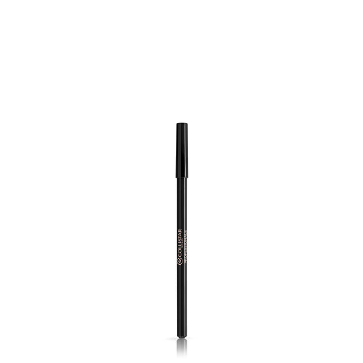 Collistar Wood-cased black kajal eye pencil with creamy tip and slim barrel, photographed on white background