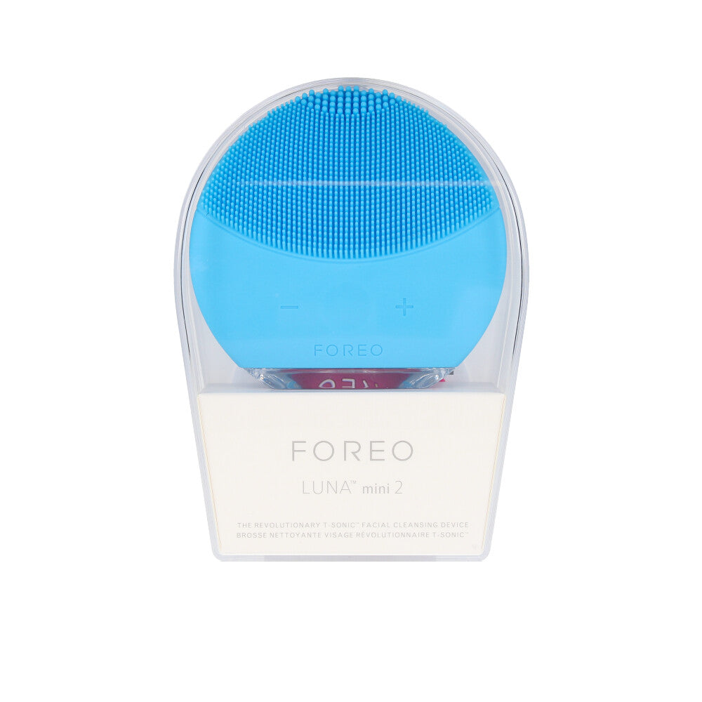 Aquamarine compact silicone sonic facial cleansing brush, travel size, Unisex