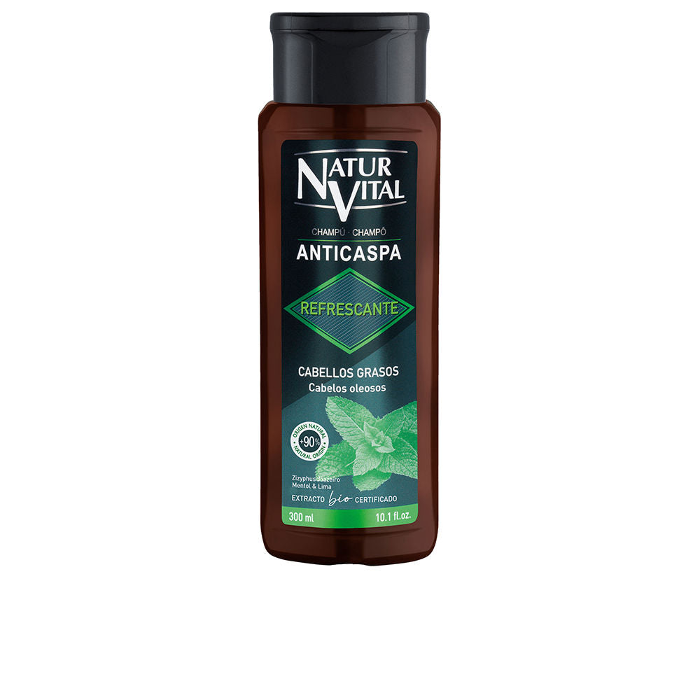 300 ml menthol anti-dandruff shampoo bottle for oily scalps, Unisex